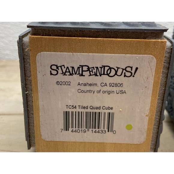 1997-2002 Stampendous Cubes Rubber Stamps Set Of 2 - Picture 2 of 6